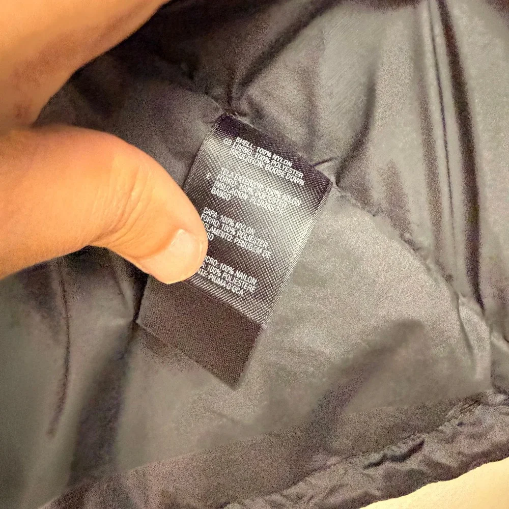 Vtg The North Face Puffer Vest Mens L Black Technical 550 Down Horse‎ Show Logo